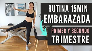 ✅ RUTINA EMBARAZADA Primer Trimestre 🤰🏻 y segundo trimestre  15MIN Rutina Completa [upl. by Levey]