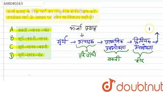 ऊर्जा प्रवाह के निम्न चार्ट का उत्सुकता से निरीक्षण करें उपरोक्त चार्ट के आधार पर कौन सा विकल्प [upl. by Nnaharas]