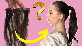 How to do a high ponytail with clip in hair extensions [upl. by Noitsirhc]