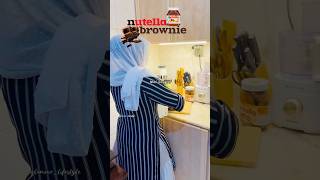 Nutella brownie mini vlog 147 brownie nutella shortvideo eveningsnack shorts trending [upl. by Nohsar895]