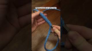 How to splice an eye  loop in braided rope in seconds Full version on my channel [upl. by Malarkey814]