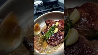 Cooking a steak beautifully and delicately cooking steak food recipe relaxing [upl. by Enyehc948]