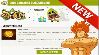 DOFUS CODE CADEAU  3 JOURS DABONNEMENT GRATUIT  POUR TOUT LES COMPTES [upl. by Alekin158]