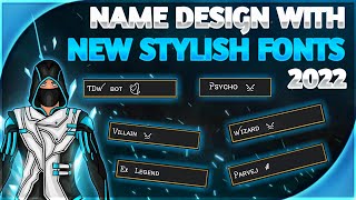 Free Fire Stylish Name Design Tutorial  New Font Style 2022  Name Change With Stylish Fonts [upl. by Northington]