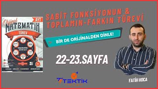 ORİJİNAL TÜREV 2024 MODEL 2223SAYFA  TOPLAMFARKIN TÜREVİ BİRDE ORJİNALİNDEN DİNLETEKTIKHOCAM [upl. by Khajeh]