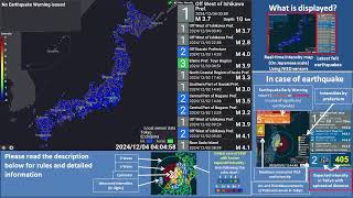 Japan  Tokyo RealTime Earthquake Early Warning and Tsunami Warning English [upl. by Nevram910]