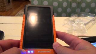 Poweradd LE016 High Capacity 7200mAh Monocrystalline Silicon Solar Panel [upl. by Adelaja]