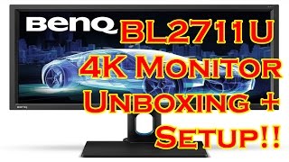 BenQ BL2711U 4K Monitor Unboxing  Setup [upl. by Urdna]