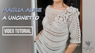 MAGLIA ALICE A UNCINETTO [upl. by Aivatahs527]