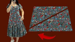 🔥WOW✂️Only 15 meter fabric 🧵 Stylish Dresses Ideas Cut and Sew in 10 Minutes 💃 New Year Trends [upl. by Christa]