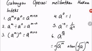 Bab 1 Matematik Tingkatan 3 kssm Penyelesaian masalah melibatkan hukum indeks [upl. by Enial365]