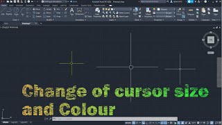 How to change Cursor size in AutoCAD  Change colour and size 💥💥 [upl. by Novihs]