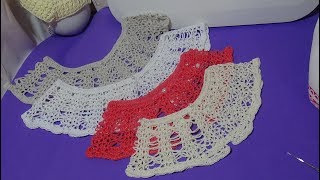 Hermosos cuellos románticos en crochet [upl. by Enilatan]