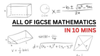 ALL of IGCSE Mathematics in 10 minutes summary [upl. by Aisayt]