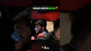 Gukesh calls his Mother after Winning 😍 gukesh chess [upl. by Erait]