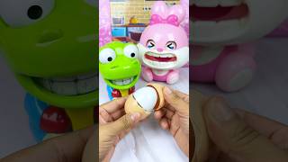 Cute Pink Rabbit Eating Egg Set Toys Satisfying With Unboxing ASMR Videos [upl. by Elita]