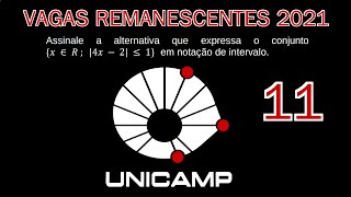 Unicamp Vagas Remanescentes 2021  Questão 11  Inequação Modular  Matemática [upl. by Hairahcez]