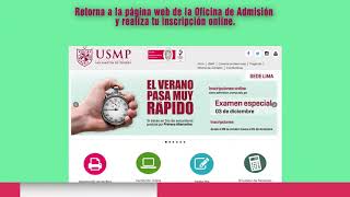 Inscripción virtual a examen de admisión USMP [upl. by Ariahay]