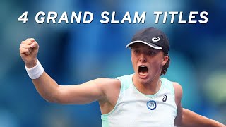 Iga Swiatek 4 Grand Slam Titles  US Open Tribute [upl. by Eidak348]