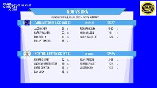North Yorkshire amp South Durham CL  Division Two Hundred  Northallerton CC 1st XI v Darlington R A [upl. by Seek]