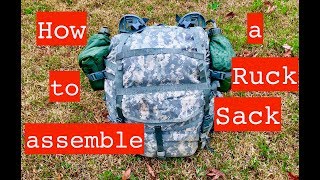 Army Rucksack Assembly How to assemble a rucksack [upl. by Bartie]