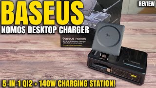 The Ultimate Desktop Charging Station  Baseus Nomos 140W 5In1 Desktop Charger Review [upl. by Nelleyram]