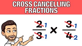 Cross Cancelling when Multiplying Fractions  Simplifying Fractions [upl. by Lashond]