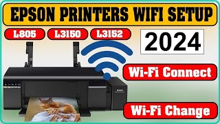 How to setup wifi in Epson L805 photo printer  Epson L805 [upl. by Alrak194]