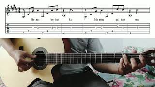 Januari  Glenn Fredly  fingerstyle with tab and lyrics [upl. by Ppilihp]