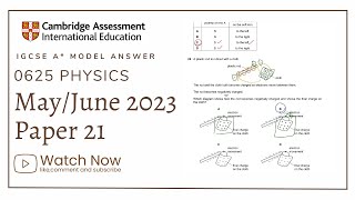 IGCSE Physics Paper 21  MayJune 2023  062521MJ23 SOLVED [upl. by Nytsirk]