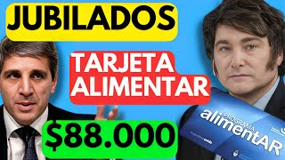 🛑 CAPUTO y MILEI❗️TARJETA ALIMENTAR y AUMENTO a Jubilados y Pensionados en ENERO y FEBRERO 2024 [upl. by Corry]