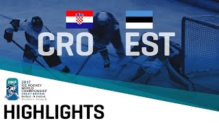 Croatia  Estonia  Highlights  2017 IIHF Ice Hockey World Championship Division I Group B [upl. by Brown856]