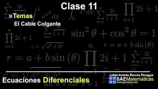 Ecuaciones Diferenciales El Cable Colgante [upl. by Ahseer]