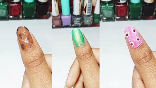 easy and beautiful nail art designs 🤩 at home 😁😍youtube viralvideo nailartdesigns naildesigns [upl. by Amerak372]