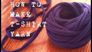 How To Make Tshirt Yarn  a Continous Strand [upl. by Ronoc]