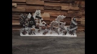 DIY kerst MDF tafereel [upl. by Llenehc933]