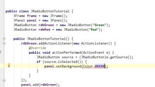 Java swing GUI tutorial 24 JRadioButton [upl. by Lupita]