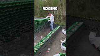 Los chinos construyen casas con botellas vacías😮 shortsvideo [upl. by Oderfla]