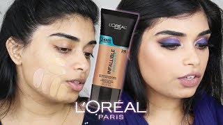 LOREAL INFALLIBLE PRO GLOW FOUNDATION REVIEW 207 208 for MEDIUM INDIAN SKIN TONES [upl. by Natalina141]