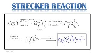 Strecker Reaction [upl. by Hacker535]