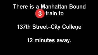 C Clock Announcements 3 train to 137 StCity Coll [upl. by Chesna728]