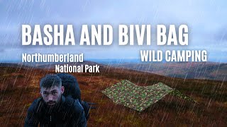 Bivi Bag And Basha Tarp WILD CAMPING In The Rain [upl. by Noinatrad]