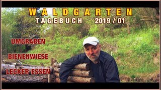 Waldgarten Tagebuch 2019  01  Eine neue Wildblumenwiese  Outdoorfood Test  Linseneintopf [upl. by Hacker]