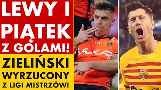 LEWANDOWSKI I PIĄTEK Z GOLAMI ZIELIŃSKI WYRZUCONY Z LIGI MISTRZÓW PRZEZ NAPOLI [upl. by Osnofedli]