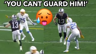 Hunter Renfrow vs Chris Harris Jr WR vs CB Slot Matchup Chargers vs Raiders 2021 highlights [upl. by Berkin]