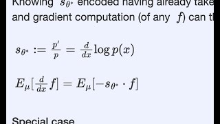 On expected gradient and score ddx logp [upl. by Etnor]