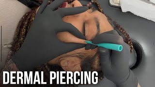 WATCH THIS 😱 Face DERMAL ANCHOR piercing dermalpiercing piercing shorts [upl. by Chancelor781]