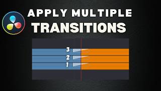 How to Apply MULTIPLE TRANSITIONS in Between Clips in Davinci Resolve [upl. by Aoniak372]