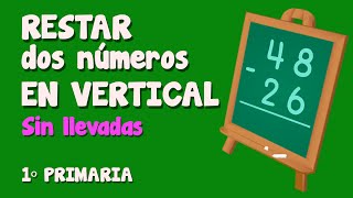 Resta vertical de dos números sin llevar para niños de Primaria 33 [upl. by Dhumma]