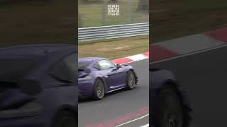 2024 Porsche Cayman 718 GT4 RS MR Manthey Racing at the Nurburgring  Loud exhaust [upl. by Bajaj848]